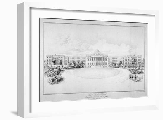 View of the New Bethlem Hospital, Southwark, London, C1825-Day & Haghe-Framed Giclee Print