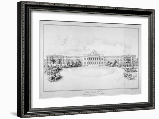 View of the New Bethlem Hospital, Southwark, London, C1825-Day & Haghe-Framed Giclee Print