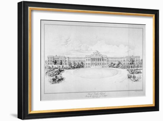 View of the New Bethlem Hospital, Southwark, London, C1825-Day & Haghe-Framed Giclee Print