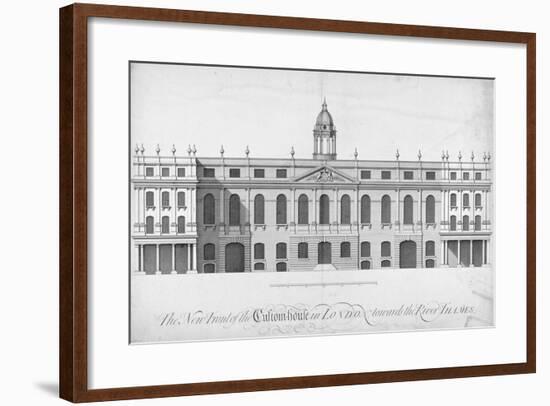 View of the New Custom House, Rebuilt after the Fire of 1718, City of London, 1722-Thomas Ripley-Framed Giclee Print