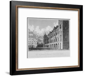 View of the New Grammar and Mathematical Schools, Christ's Hospital, City of London, 1833-Henry Shaw-Framed Giclee Print