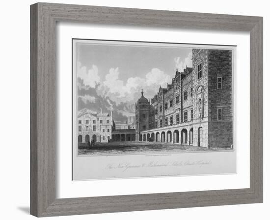 View of the New Grammar and Mathematical Schools, Christ's Hospital, City of London, 1833-Henry Shaw-Framed Premium Giclee Print