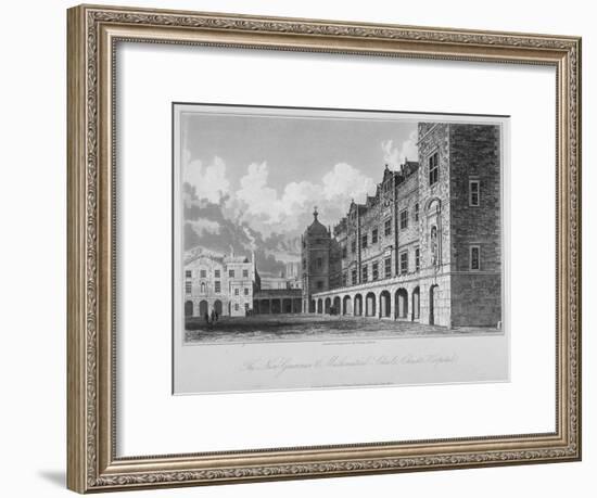 View of the New Grammar and Mathematical Schools, Christ's Hospital, City of London, 1833-Henry Shaw-Framed Giclee Print