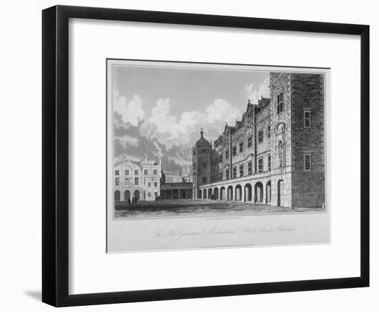 View of the New Grammar and Mathematical Schools, Christ's Hospital, City of London, 1833-Henry Shaw-Framed Giclee Print