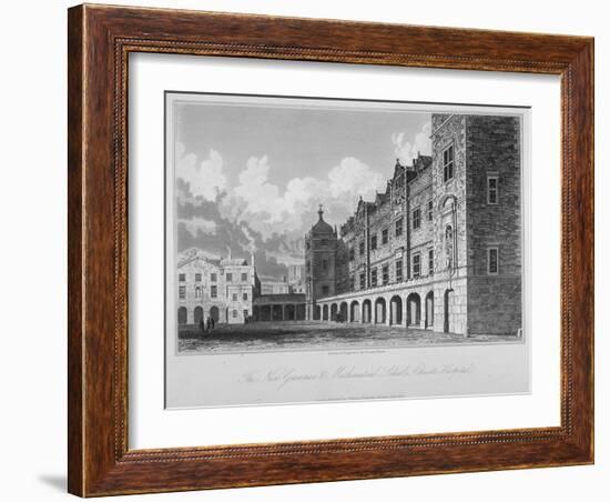 View of the New Grammar and Mathematical Schools, Christ's Hospital, City of London, 1833-Henry Shaw-Framed Giclee Print