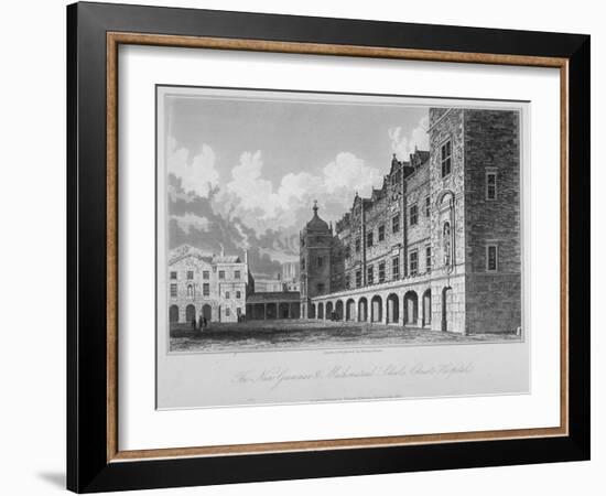 View of the New Grammar and Mathematical Schools, Christ's Hospital, City of London, 1833-Henry Shaw-Framed Giclee Print