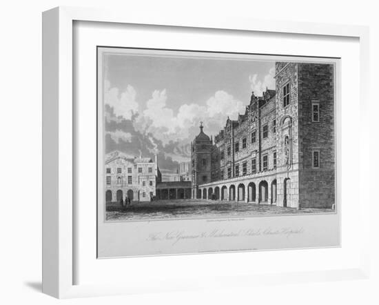 View of the New Grammar and Mathematical Schools, Christ's Hospital, City of London, 1833-Henry Shaw-Framed Giclee Print