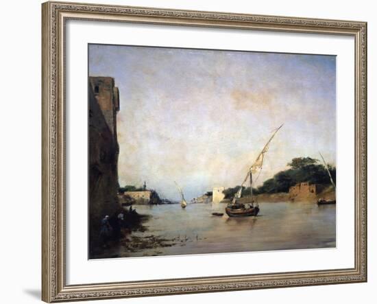 View of the Nile, 19th Century-Eugene Fromentin-Framed Giclee Print