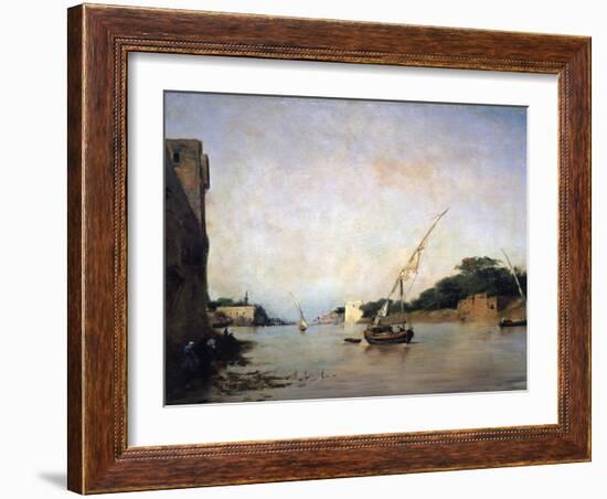 View of the Nile, 19th Century-Eugene Fromentin-Framed Giclee Print