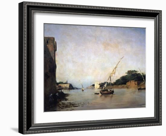 View of the Nile, 19th Century-Eugene Fromentin-Framed Giclee Print