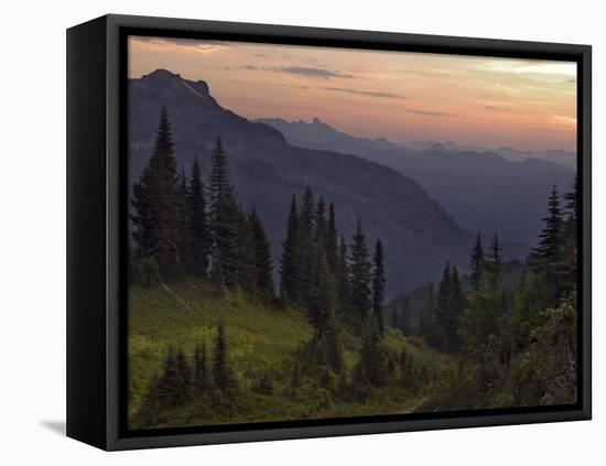 View of the North Cascade Mountains, Tatoosh Wilderness, Washington State, USA-Janis Miglavs-Framed Premier Image Canvas