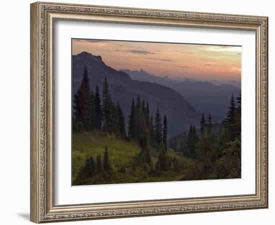 View of the North Cascade Mountains, Tatoosh Wilderness, Washington State, USA-Janis Miglavs-Framed Photographic Print