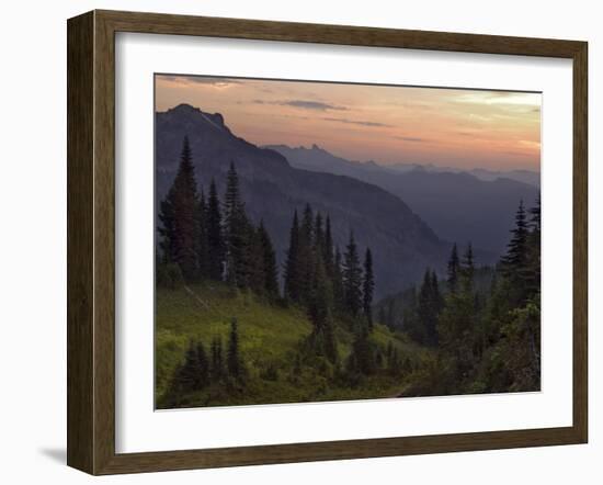 View of the North Cascade Mountains, Tatoosh Wilderness, Washington State, USA-Janis Miglavs-Framed Photographic Print