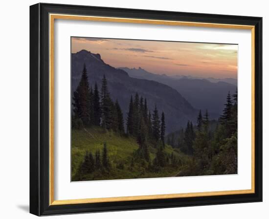 View of the North Cascade Mountains, Tatoosh Wilderness, Washington State, USA-Janis Miglavs-Framed Photographic Print