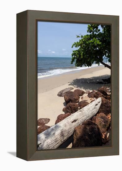 View of the Ocean on the Gulf of Guinea, Libreville, Gabon-Alida Latham-Framed Premier Image Canvas
