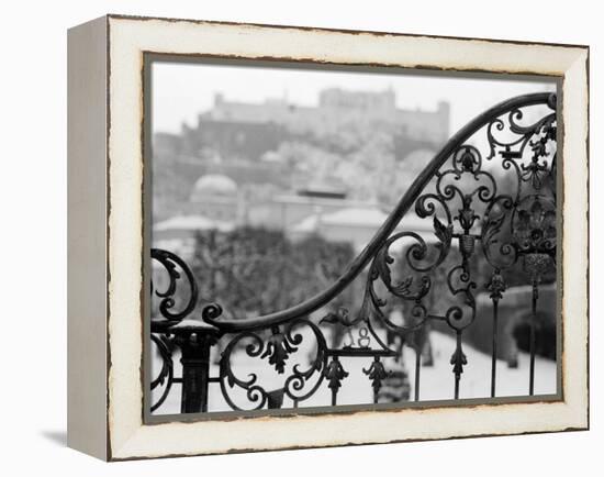 View of the Old City and Castle, Salzburg, Austria-Walter Bibikow-Framed Premier Image Canvas