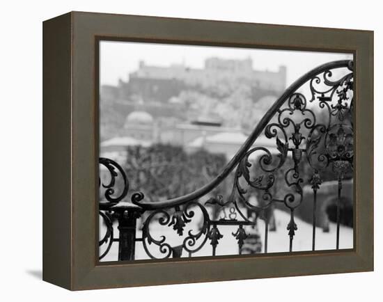 View of the Old City and Castle, Salzburg, Austria-Walter Bibikow-Framed Premier Image Canvas