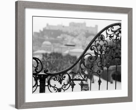 View of the Old City and Castle, Salzburg, Austria-Walter Bibikow-Framed Photographic Print