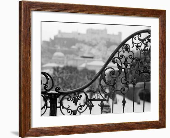 View of the Old City and Castle, Salzburg, Austria-Walter Bibikow-Framed Photographic Print