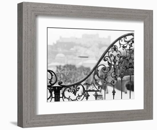 View of the Old City & Castle, Austria-Walter Bibikow-Framed Photographic Print