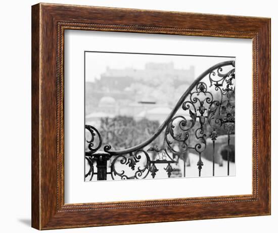 View of the Old City & Castle, Austria-Walter Bibikow-Framed Photographic Print