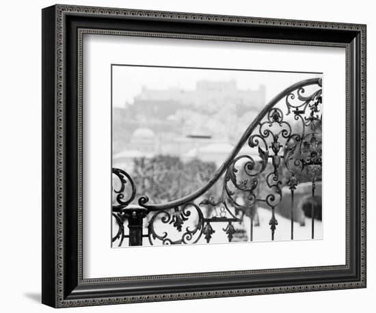 View of the Old City & Castle, Austria-Walter Bibikow-Framed Photographic Print