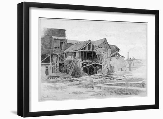 View of the Old Lime Works, Nine Elms, Battersea, London, 1875-Philip Howard-Framed Giclee Print