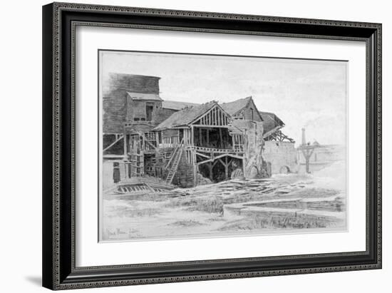 View of the Old Lime Works, Nine Elms, Battersea, London, 1875-Philip Howard-Framed Giclee Print