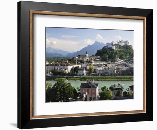 View of the Old Town and Fortress Hohensalzburg, Seen From Kapuzinerberg, Salzburg, Austria, Europe-Jochen Schlenker-Framed Photographic Print