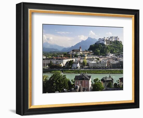 View of the Old Town and Fortress Hohensalzburg, Seen From Kapuzinerberg, Salzburg, Austria, Europe-Jochen Schlenker-Framed Photographic Print