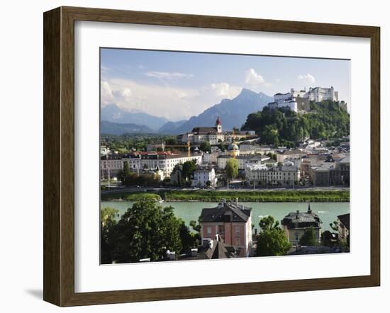 View of the Old Town and Fortress Hohensalzburg, Seen From Kapuzinerberg, Salzburg, Austria, Europe-Jochen Schlenker-Framed Photographic Print