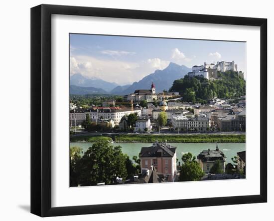 View of the Old Town and Fortress Hohensalzburg, Seen From Kapuzinerberg, Salzburg, Austria, Europe-Jochen Schlenker-Framed Photographic Print