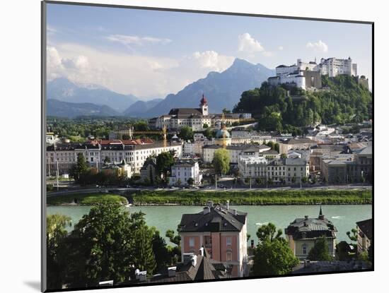 View of the Old Town and Fortress Hohensalzburg, Seen From Kapuzinerberg, Salzburg, Austria, Europe-Jochen Schlenker-Mounted Photographic Print