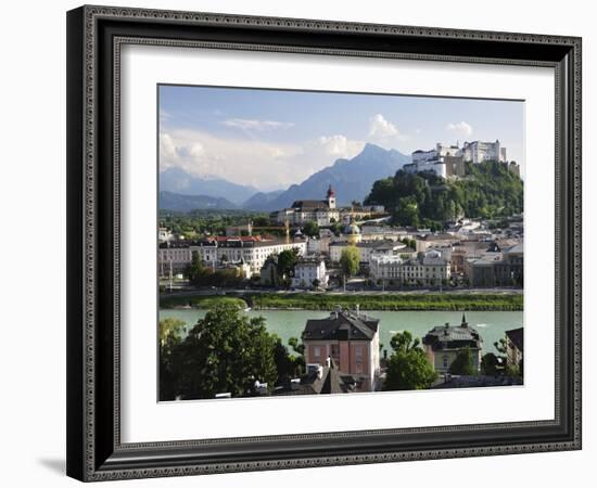 View of the Old Town and Fortress Hohensalzburg, Seen From Kapuzinerberg, Salzburg, Austria, Europe-Jochen Schlenker-Framed Photographic Print