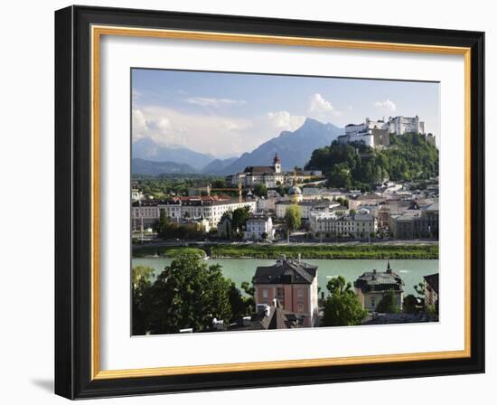 View of the Old Town and Fortress Hohensalzburg, Seen From Kapuzinerberg, Salzburg, Austria, Europe-Jochen Schlenker-Framed Photographic Print