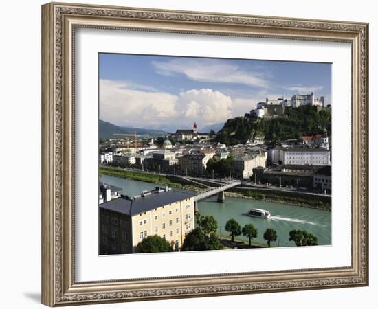 View of the Old Town and Fortress Hohensalzburg, Seen From Kapuzinerberg, Salzburg, Austria, Europe-Jochen Schlenker-Framed Photographic Print