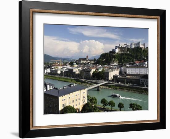 View of the Old Town and Fortress Hohensalzburg, Seen From Kapuzinerberg, Salzburg, Austria, Europe-Jochen Schlenker-Framed Photographic Print