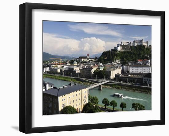 View of the Old Town and Fortress Hohensalzburg, Seen From Kapuzinerberg, Salzburg, Austria, Europe-Jochen Schlenker-Framed Photographic Print