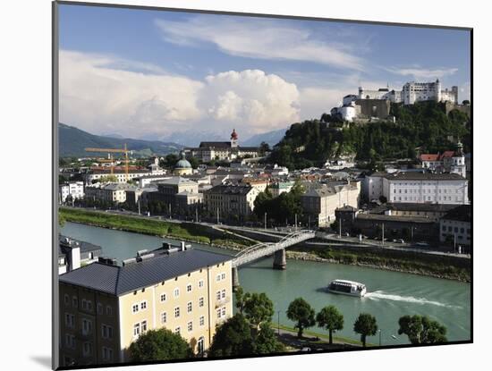 View of the Old Town and Fortress Hohensalzburg, Seen From Kapuzinerberg, Salzburg, Austria, Europe-Jochen Schlenker-Mounted Photographic Print