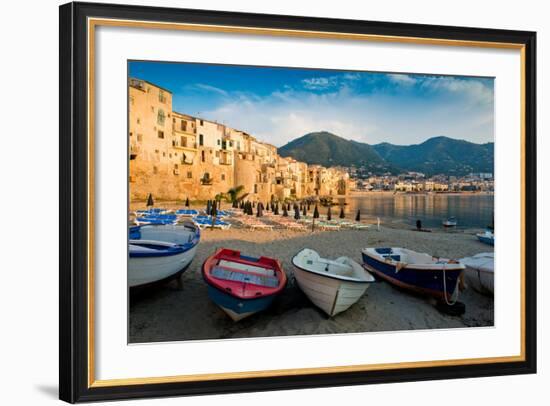 View of the Old Town. Cefalu, Sicily-James Lange-Framed Photographic Print