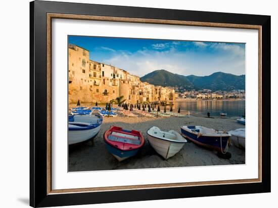 View of the Old Town. Cefalu, Sicily-James Lange-Framed Photographic Print