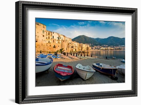 View of the Old Town. Cefalu, Sicily-James Lange-Framed Photographic Print