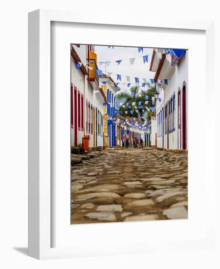 View of the Old Town, Paraty, State of Rio de Janeiro, Brazil, South America-Karol Kozlowski-Framed Photographic Print