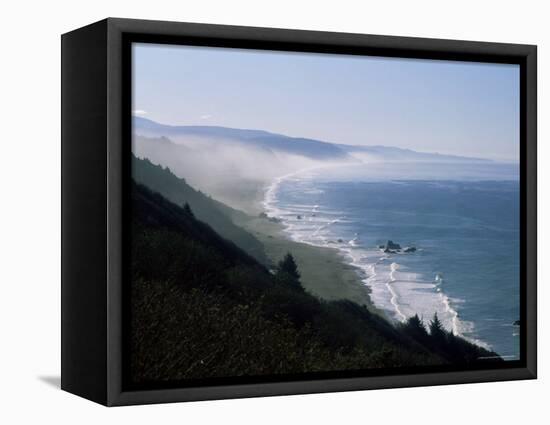 View of the Pacific Ocean from Highway 101 to Brookings, North America-Aaron McCoy-Framed Premier Image Canvas