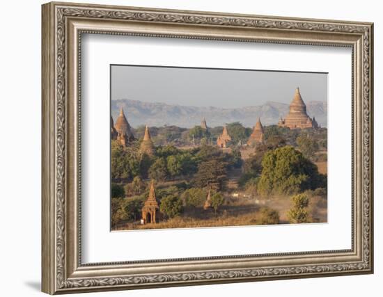 View of the Pagodas and Temples of the Ancient City of Bagan, Myanmar-Peter Adams-Framed Photographic Print
