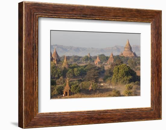 View of the Pagodas and Temples of the Ancient City of Bagan, Myanmar-Peter Adams-Framed Photographic Print