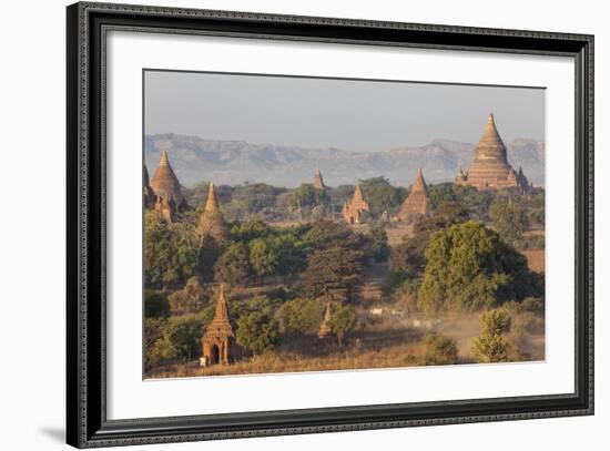 View of the Pagodas and Temples of the Ancient City of Bagan, Myanmar-Peter Adams-Framed Photographic Print
