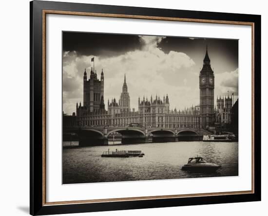 View of the Palace of Westminster and Big Ben - City of London - UK - England - United Kingdom-Philippe Hugonnard-Framed Photographic Print