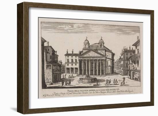 View of the Pantheon, C.1778-92 (Etching)-Giovanni Battista Piranesi-Framed Giclee Print