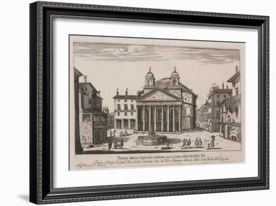 View of the Pantheon, C.1778-92 (Etching)-Giovanni Battista Piranesi-Framed Giclee Print